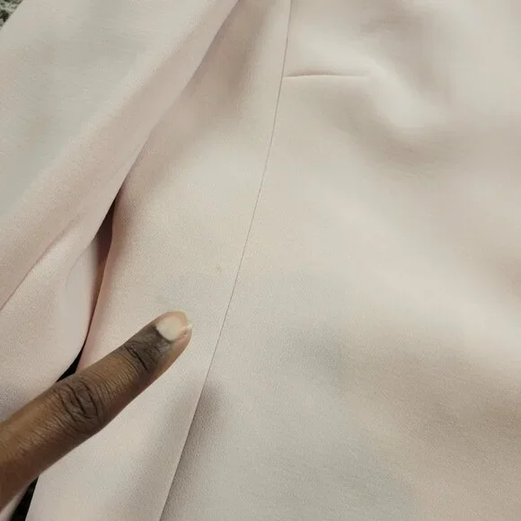 TAHARI Blazer Women’s 14 Pink Single Breasted Lined Career Work Embellished - Picture 4 of 7